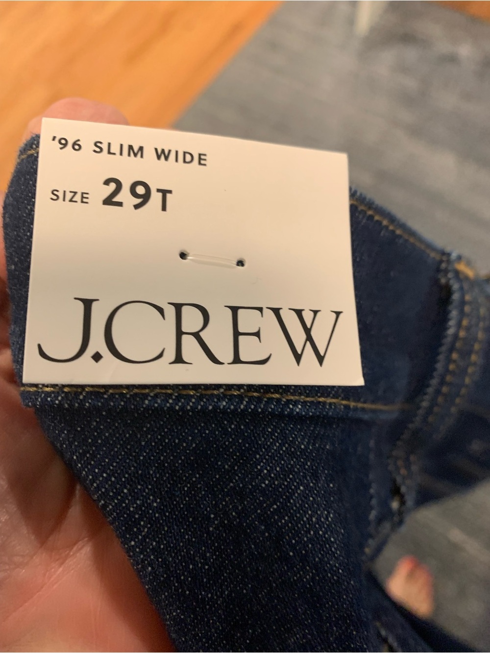 J. Crew Women's '96 Slim Wide Jeans in Dark Indigo
